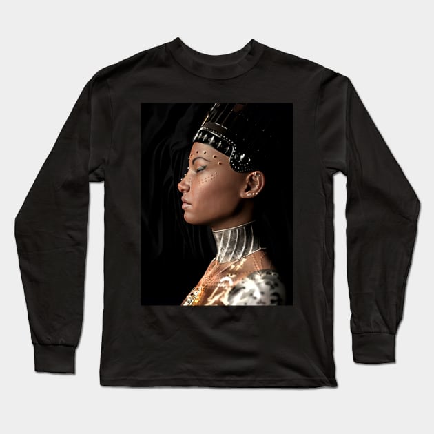 Queen Lahideamani Long Sleeve T-Shirt by WarriorQueens